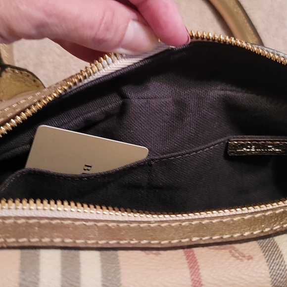 Burberry Prorsum Bennett Gold Coated Canvas Satchel/Boston Bag - Picture 16 of 16